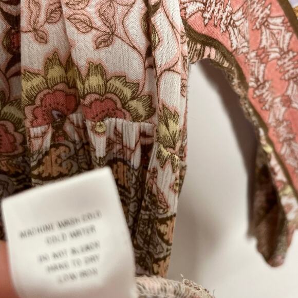 Karlie Womens Patchwork Midi Maxi Dress Small Pink Purple Floral Boho Pockets - Picture 12 of 12